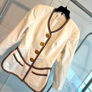 NINA RAYNOR DELRAY BEACH Vintage Silk Jacket Peak Florida Sz 4